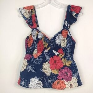 B.O.G. COLLECTIVE women's navy & fushsia tank top size (M)